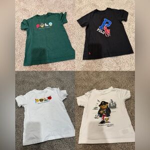 Ralph Lauren Kids T-Shirt Set - Green, Black, White